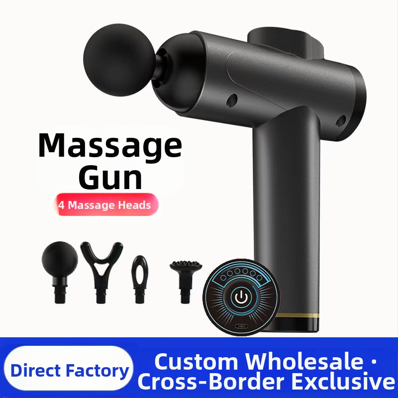 Mini fascijos masažinis įrankis su šepetėliu motoru; 4 masažinės galvutės; įmontuota baterija 1200–2000 mAh; LCD ekranas; 5+ greičio lygiai; itin tyliai (<36 dB)