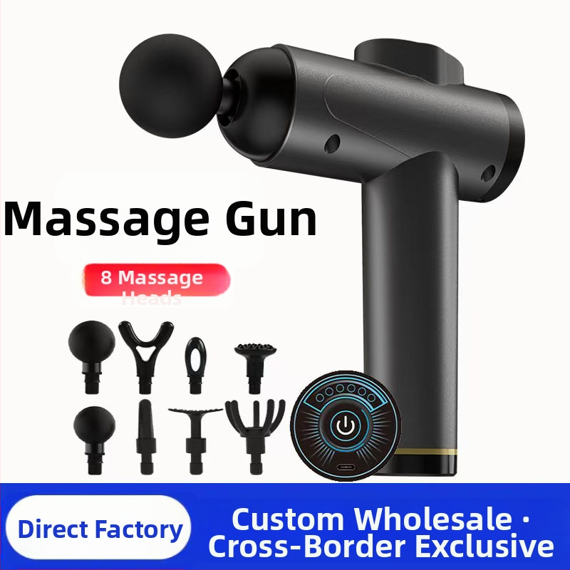 Mini fascijos masažinis įrankis su šepetėliu motoru; 4 masažinės galvutės; įmontuota baterija 1200–2000 mAh; LCD ekranas; 5+ greičio lygiai; itin tyliai (<36 dB)