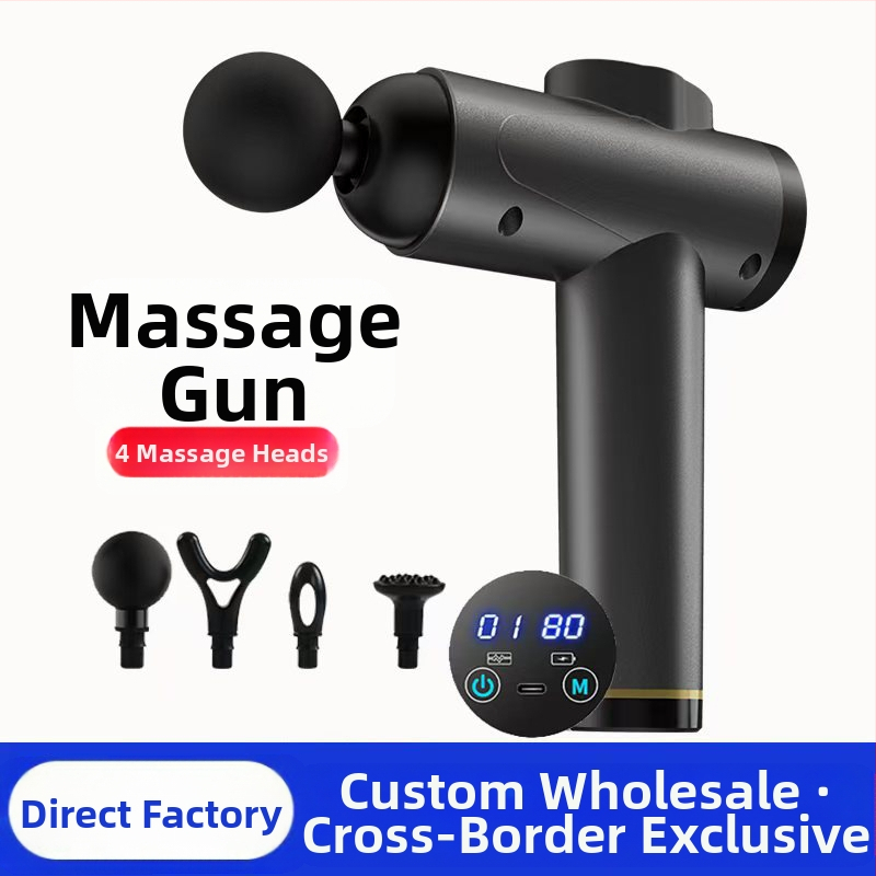 Mini fascijos masažinis įrankis su šepetėliu motoru; 4 masažinės galvutės; įmontuota baterija 1200–2000 mAh; LCD ekranas; 5+ greičio lygiai; itin tyliai (<36 dB)