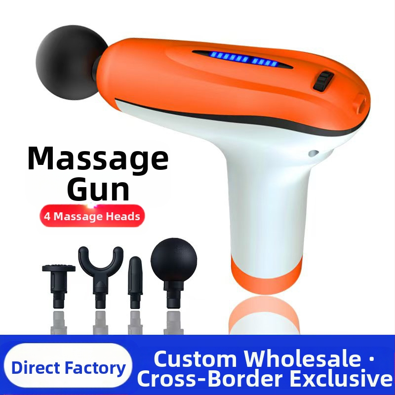 Mini fascijos masažinis įrankis su šepetėliu motoru; 4 masažinės galvutės; įmontuota baterija 1200–2000 mAh; LCD ekranas; 5+ greičio lygiai; itin tyliai (<36 dB)