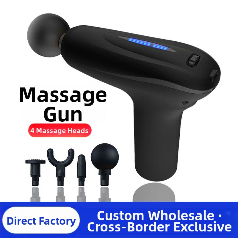 Mini fascijos masažinis įrankis su šepetėliu motoru; 4 masažinės galvutės; įmontuota baterija 1200–2000 mAh; LCD ekranas; 5+ greičio lygiai; itin tyliai (<36 dB)