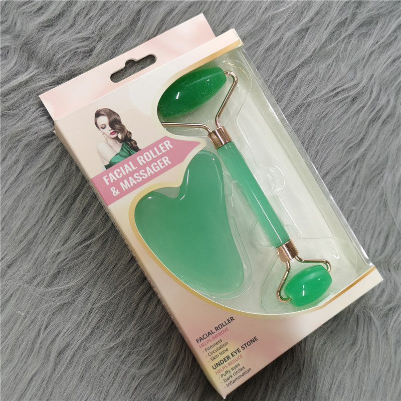 Set masaj roller pentru față, cristal pudrat, fără jad, masaj cu două capete; origine Guangdong; greutate 80 g; ambalaj 150 buc.