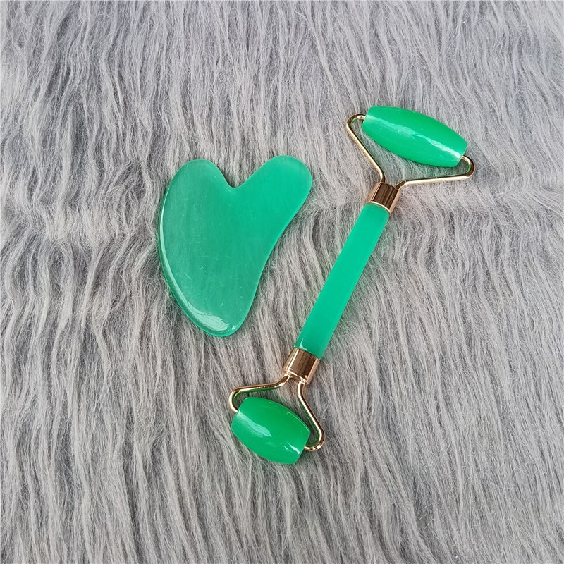 Set masaj roller pentru față, cristal pudrat, fără jad, masaj cu două capete; origine Guangdong; greutate 80 g; ambalaj 150 buc.