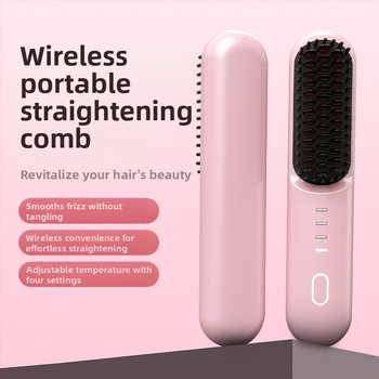 Bežični češanj za ravnanje i kovrčanje kose s negativnim ionima, keramička grijaća ploča 31 mm+, 4 razine kontrole temperature