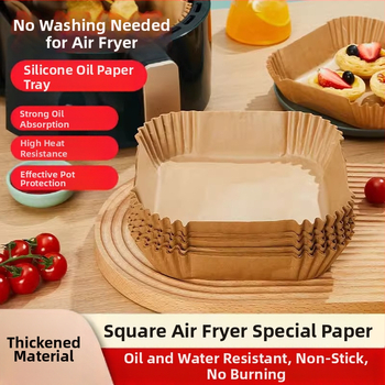 Élelmiszer-minőségű négyszögletes sütőpapír – kétoldalas szilikonpapír, olajat felszívó és magas hőmérsékletnek ellenálló sütőben való használatra