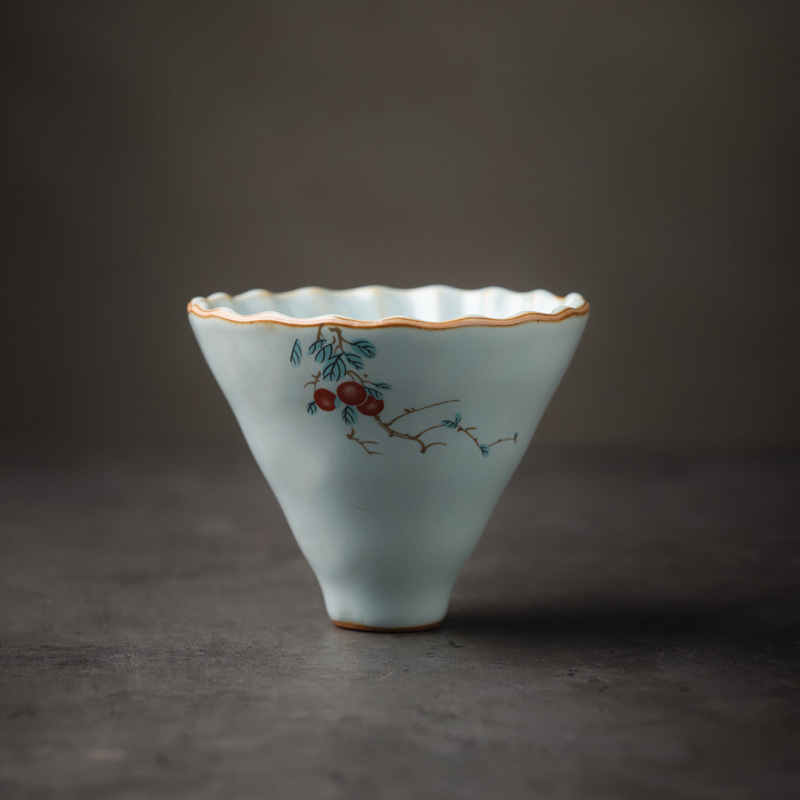 Filtru pour-over din porțelan cu suport din lemn de abanos — set cadou (porțelan; suport din lemn de abanos; logo gravat cu laser; pentru birou)