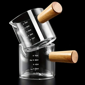 Κύπελλο μέτρησης εξαγωγής εσπρέσο από γυαλί υψηλής αντοχής, απλό στυλ, χωρητικότητας 1, νέο κινέζικο στυλ