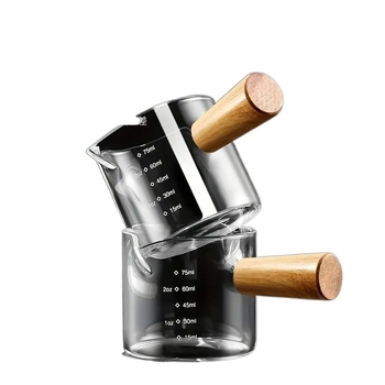 Κύπελλο μέτρησης εξαγωγής εσπρέσο από γυαλί υψηλής αντοχής, απλό στυλ, χωρητικότητας 1, νέο κινέζικο στυλ