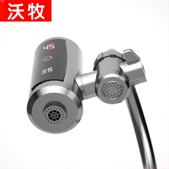 Електрически кран за вода с моментално нагряване и постоянна температура, без монтаж, за кухня и баня, модел WM-34-3, 3400W, 220V, цифров дисплей