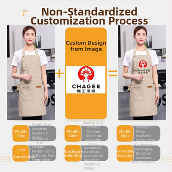 Σετ ποδιά, χωρίς μανίκια, καμβάς, ρυθμιζόμενες με τρία κουμπιά, αδιάβροχη και ανθεκτική στο λάδι, για επαγγελματικές κουζίνες.