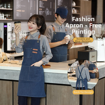 Ποδιά από βαμβακερό καμβά - χωρίς μανίκια, αντιλερωτικό, μοντέρνος μινιμαλισμός