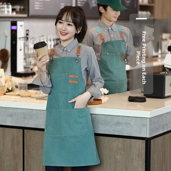 Ποδιά από βαμβακερό καμβά - χωρίς μανίκια, αντιλερωτικό, μοντέρνος μινιμαλισμός