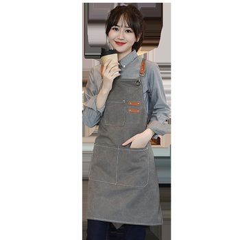 Ποδιά από βαμβακερό καμβά - χωρίς μανίκια, αντιλερωτικό, μοντέρνος μινιμαλισμός