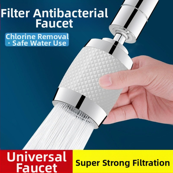 Virtuvės čiaupas – universalus išplėtėjas su pasukamuoju jungtimi, filtru ir apsauga nuo purslų; aliuminio lydinys; modelis 1; modernus minimalistinis dizainas