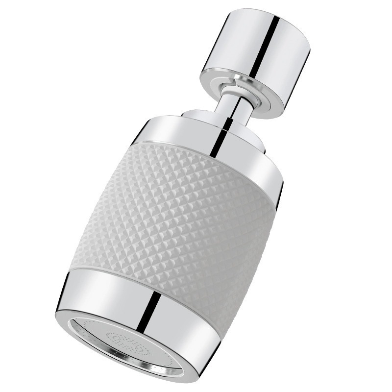 Virtuvės čiaupas – universalus išplėtėjas su pasukamuoju jungtimi, filtru ir apsauga nuo purslų; aliuminio lydinys; modelis 1; modernus minimalistinis dizainas