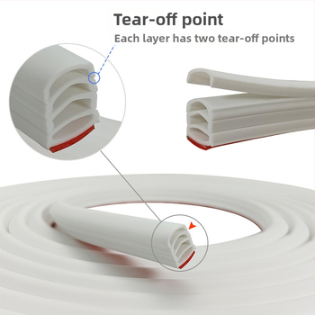 Πολυεπίπεδη λωρίδα στεγανοποίησης για πόρτες και παράθυρα, που μπορεί να σκιστεί με το χέρι, ανθεκτική στη φθορά, για πόρτες και παράθυρα, μάρκα Tobs ken