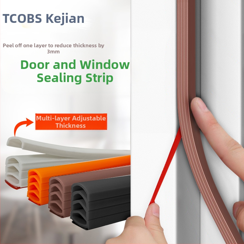 Πολυεπίπεδη λωρίδα στεγανοποίησης για πόρτες και παράθυρα, που μπορεί να σκιστεί με το χέρι, ανθεκτική στη φθορά, για πόρτες και παράθυρα, μάρκα Tobs ken