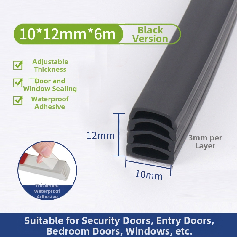 Bandă de etanșare pentru uși și ferestre, multistrat, poate fi ruptă cu mâna, rezistentă la uzură, pentru uși și ferestre, marca Tobs ken