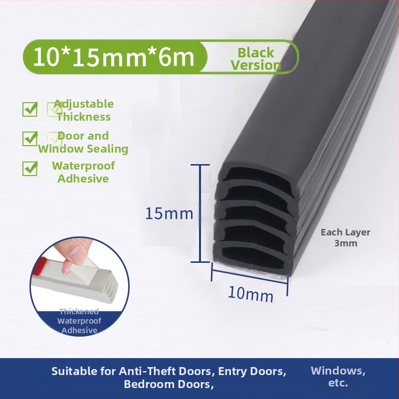 Bandă de etanșare pentru uși și ferestre, multistrat, poate fi ruptă cu mâna, rezistentă la uzură, pentru uși și ferestre, marca Tobs ken