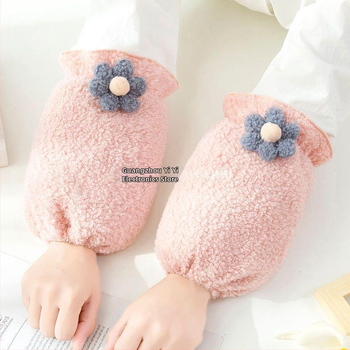 Oversleeves για γυναίκες, κορεατικό στυλ, αντιβρωμικά, βελούδινο για τον χειμώνα, πρωτότυπος σχεδιασμός