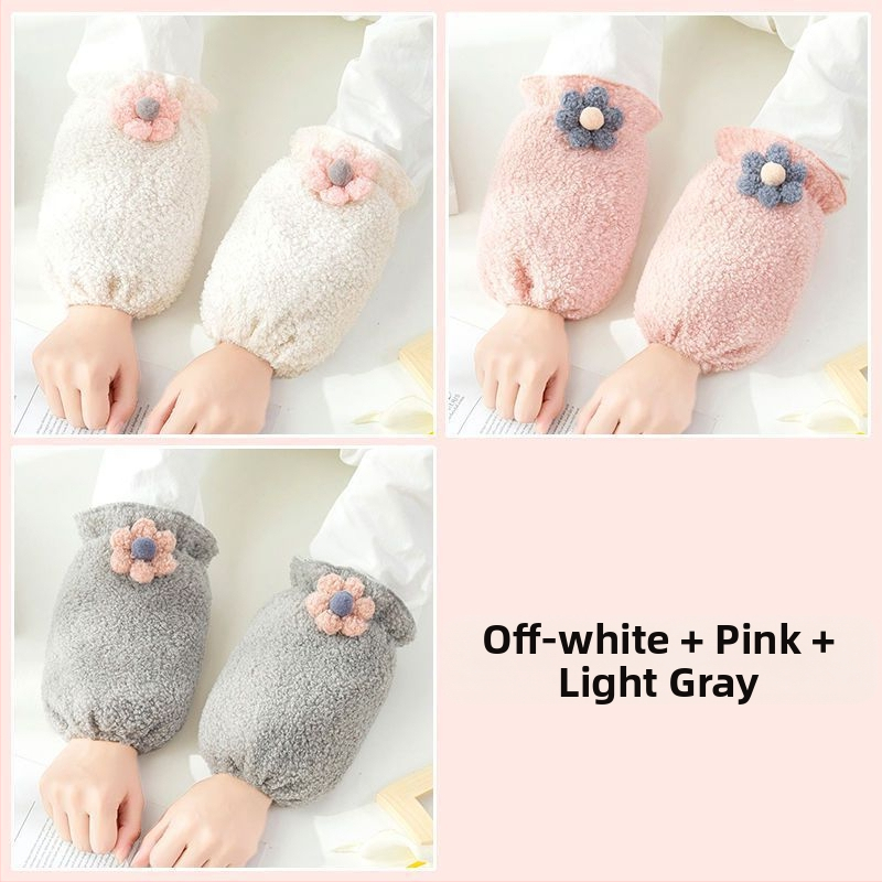 Oversleeves pentru femei, stil coreean, anti-murdărire, velur de iarnă, design original