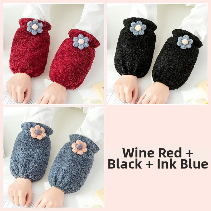 Oversleeves pentru femei, stil coreean, anti-murdărire, velur de iarnă, design original