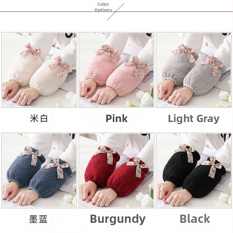 Oversleeves pentru femei, stil coreean, anti-murdărire, velur de iarnă, design original