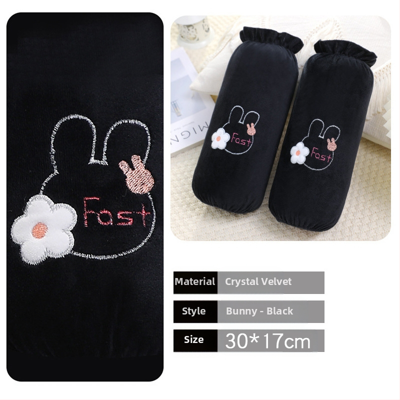 Manșete lungi din catifea cristal pentru treburi casnice, unisex, anti-murdărire, model solid, iarnă-toamnă