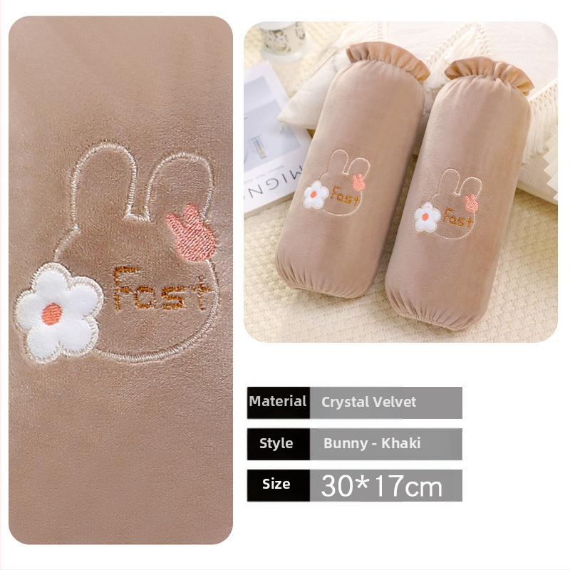 Manșete lungi din catifea cristal pentru treburi casnice, unisex, anti-murdărire, model solid, iarnă-toamnă