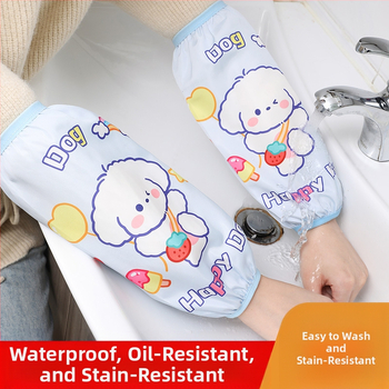 Αδιάβροχες καρτούν μανσέτες κουζίνας για παιδιά – πλενόμενες, ανθεκτικές σε λεκέδες, ηλικίες 3–13 ετών.