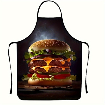 Αμάνικη αδιάβροχη ποδιά από πολυεστέρα, καρτούν στυλ, 3D εκτύπωση μοτίβου αγελάδας