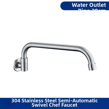 Robinet de bucătărie montat pe perete, semi-automat, doar apă rece, cartuș ceramic, deschidere spirală, conexiuni de 15 mm