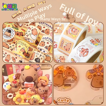 Σετ ειδών γραφείου με θέμα την καπιμπάρα, DIY, χειροποίητο ημερολόγιο και πλήρες σετ αυτοκόλλητων