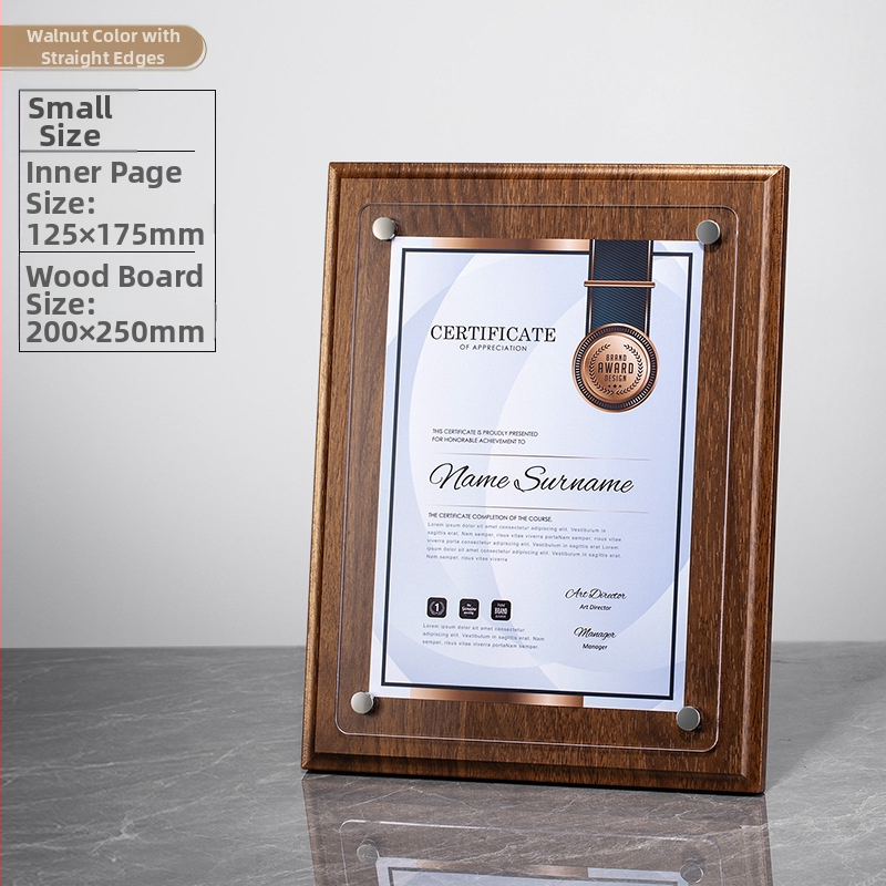 Placă din lemn pentru personalizarea medalelor cu logo, Scrisoare de autorizare a mărcii, Placă din acrilic cristal