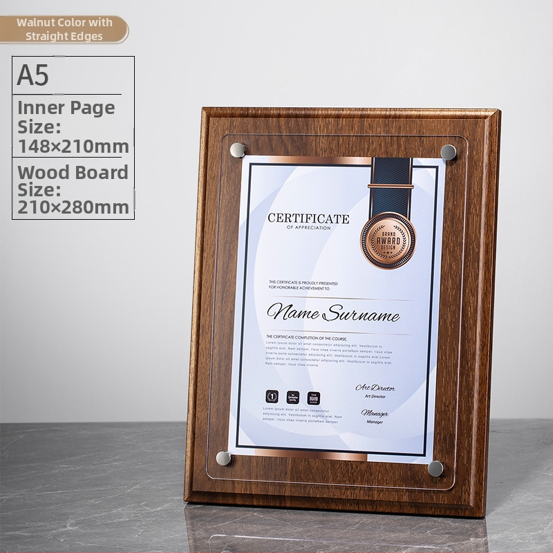 Placă din lemn pentru personalizarea medalelor cu logo, Scrisoare de autorizare a mărcii, Placă din acrilic cristal