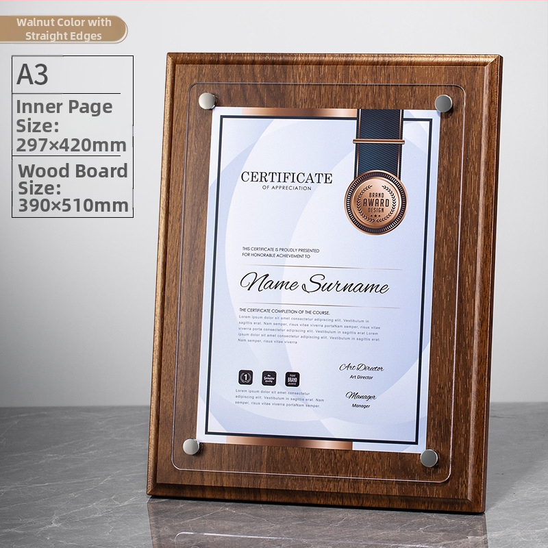 Placă din lemn pentru personalizarea medalelor cu logo, Scrisoare de autorizare a mărcii, Placă din acrilic cristal