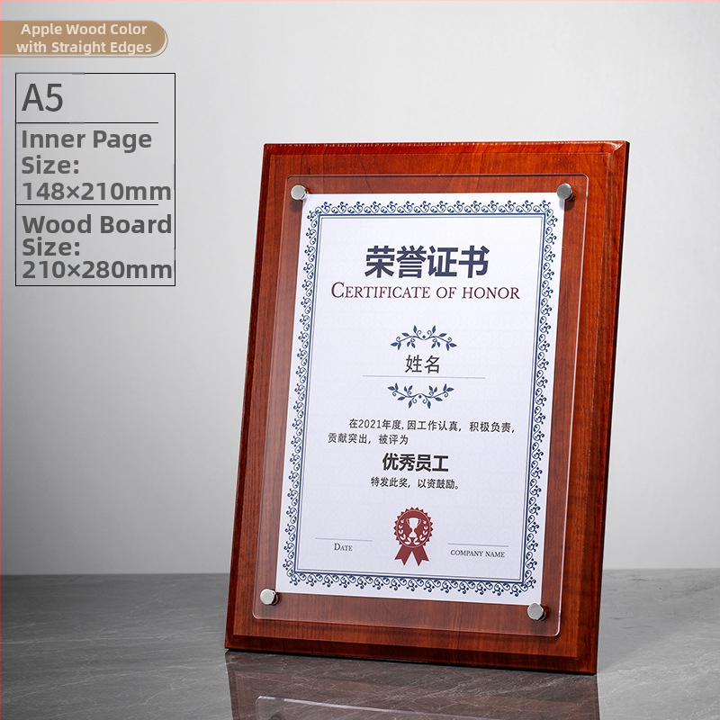 Placă din lemn pentru personalizarea medalelor cu logo, Scrisoare de autorizare a mărcii, Placă din acrilic cristal