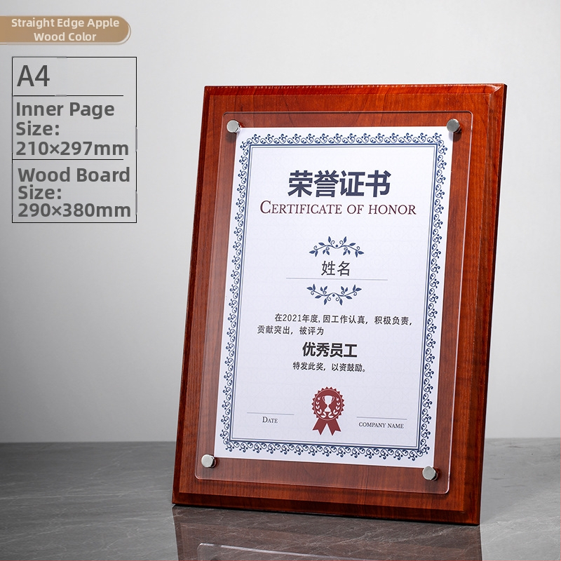 Placă din lemn pentru personalizarea medalelor cu logo, Scrisoare de autorizare a mărcii, Placă din acrilic cristal