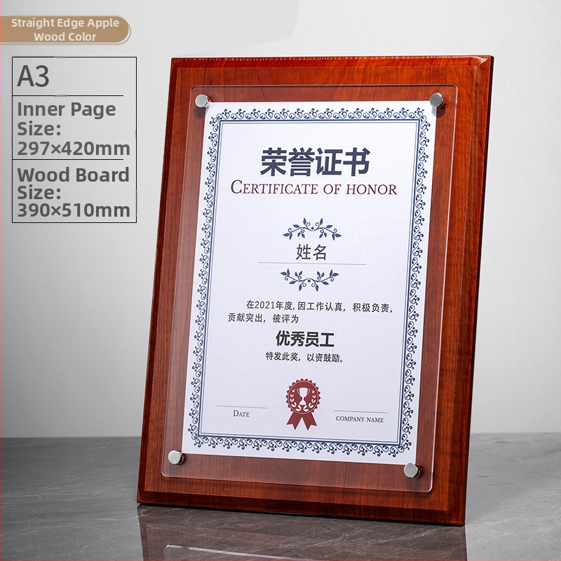 Placă din lemn pentru personalizarea medalelor cu logo, Scrisoare de autorizare a mărcii, Placă din acrilic cristal