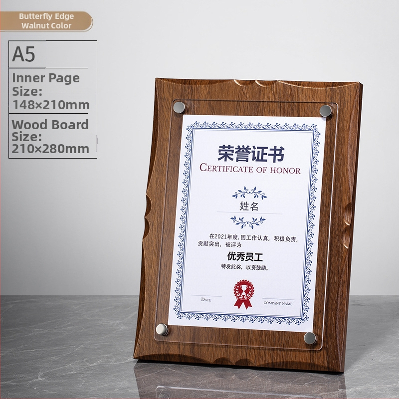 Placă din lemn pentru personalizarea medalelor cu logo, Scrisoare de autorizare a mărcii, Placă din acrilic cristal