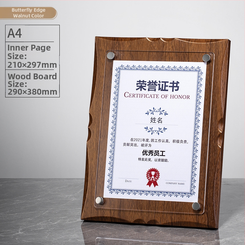 Placă din lemn pentru personalizarea medalelor cu logo, Scrisoare de autorizare a mărcii, Placă din acrilic cristal