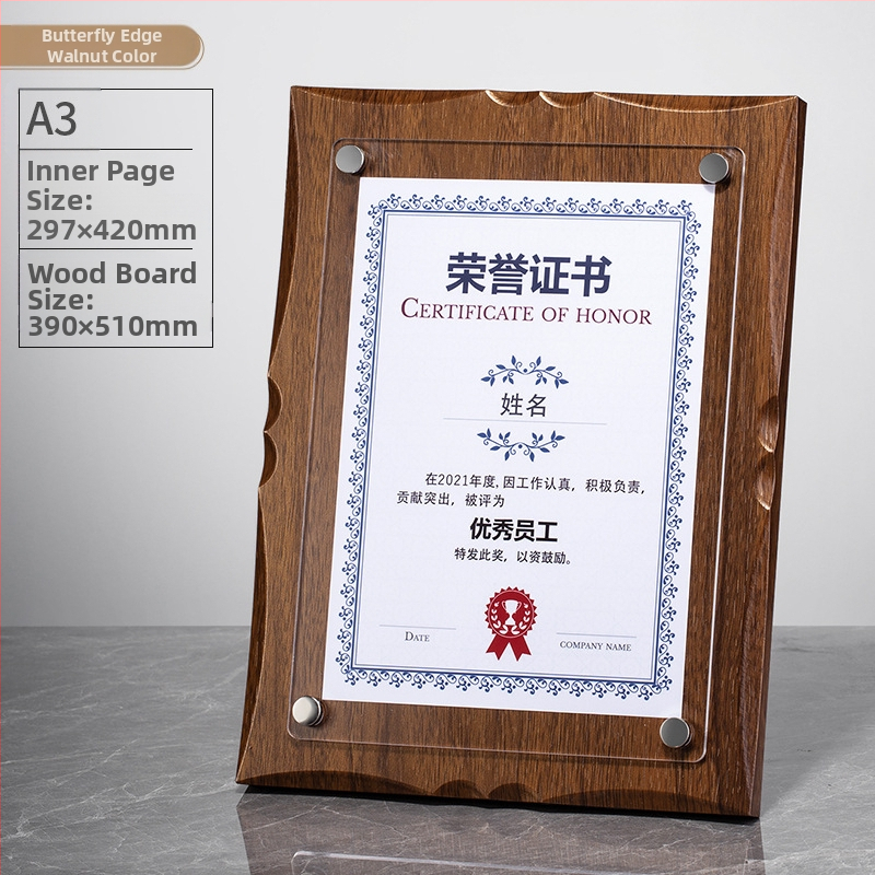 Placă din lemn pentru personalizarea medalelor cu logo, Scrisoare de autorizare a mărcii, Placă din acrilic cristal