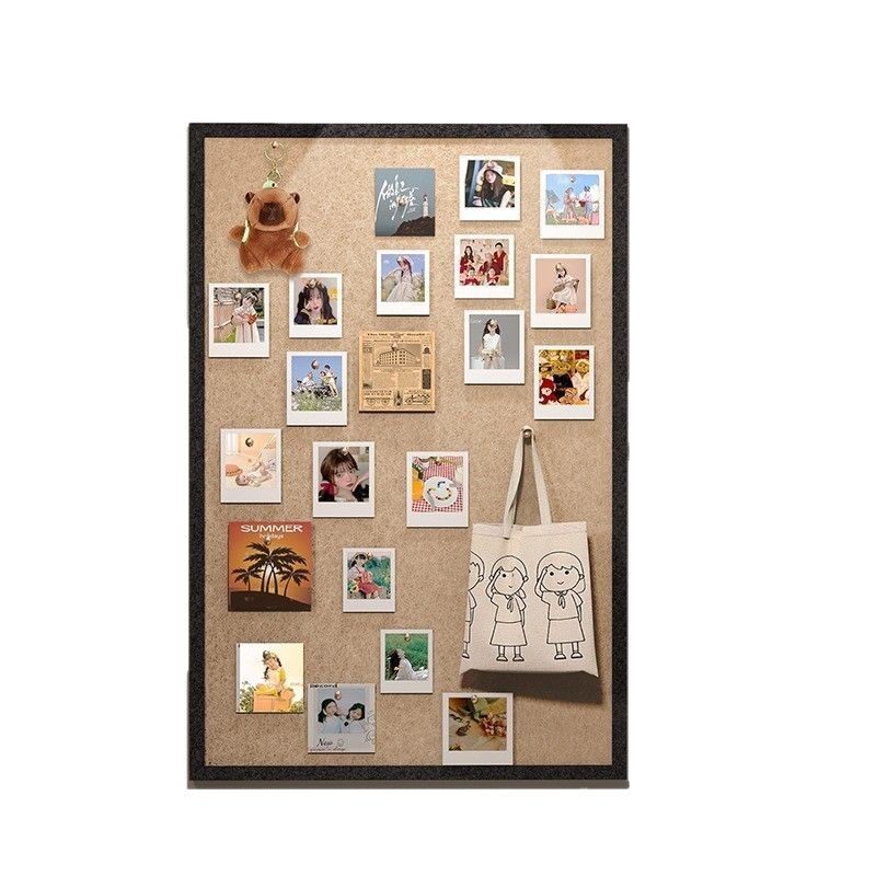 Set perete foto: panouri fetru, autocolante fetru pentru perete și placă de plută pentru fotografii (Materiale: fetru, fetru de lână, plută; Componente: panouri din fetru, placă de plută, autocolante pentru perete; Potrivit pentru fotografii Polaroid)