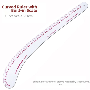 Σετ χαράκτων σχεδίασης ενδύμάτων με ενσωματωμένη κλίμακα, πλαστικό, περιλαμβάνει πλάκα L-σχήματος γωνίας και οδηγούς καμπύλης