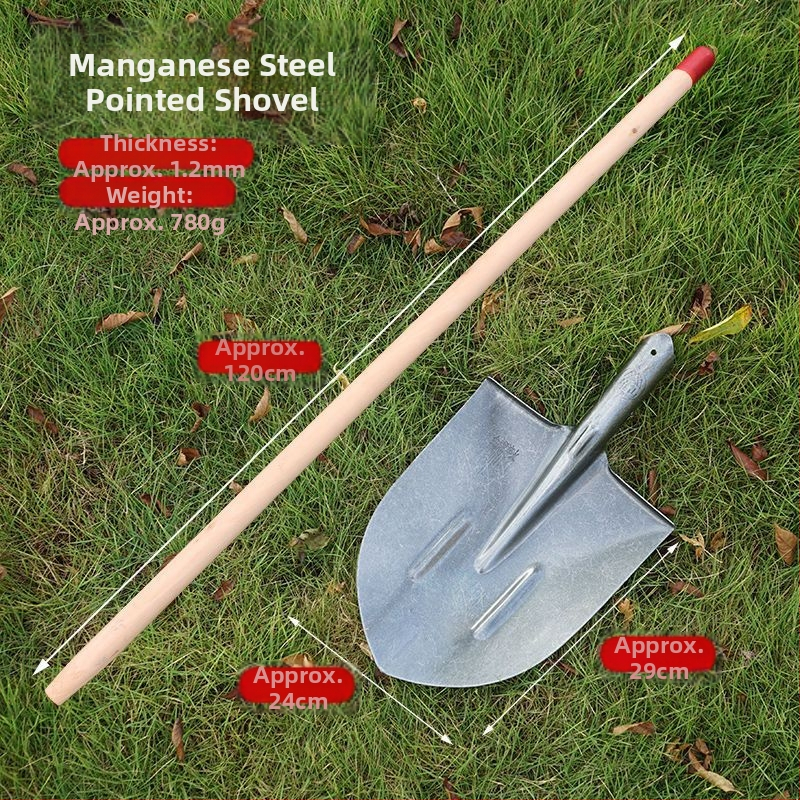 Tűzoltó ásó magas szénacél fejjel és fa nyéllel, bányászati felhasználásra — Golden Dragon