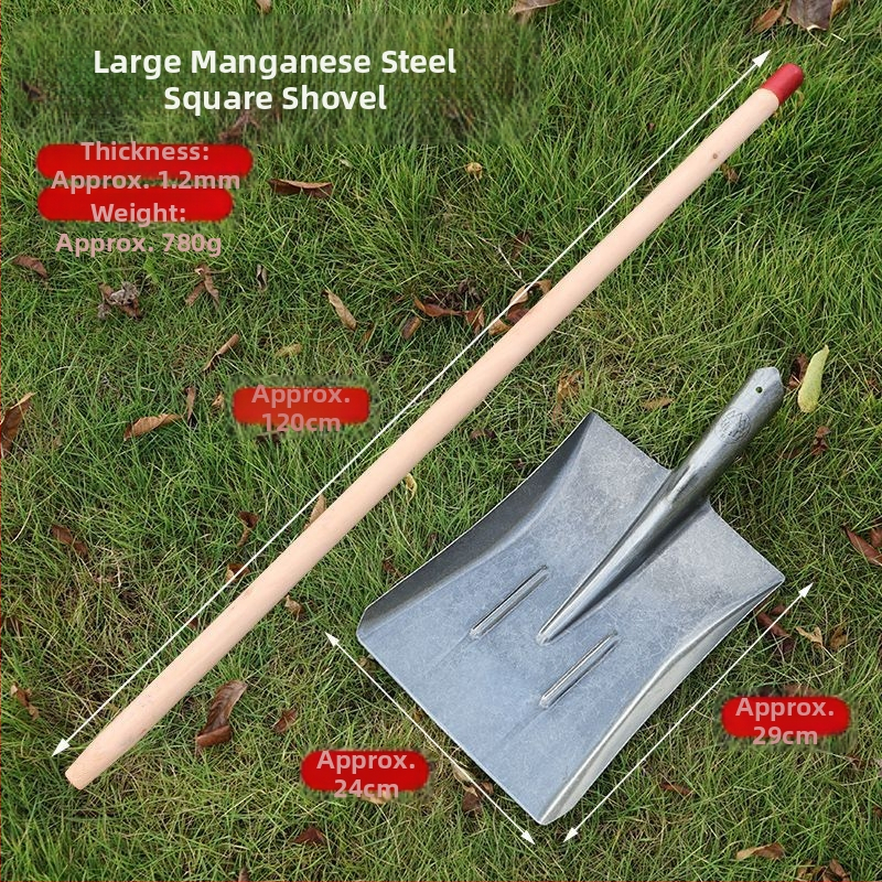 Tűzoltó ásó magas szénacél fejjel és fa nyéllel, bányászati felhasználásra — Golden Dragon