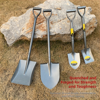 Φτυάρι από χάλυβα μαγανίου, ενιαίας κατασκευής για σκάψιμο