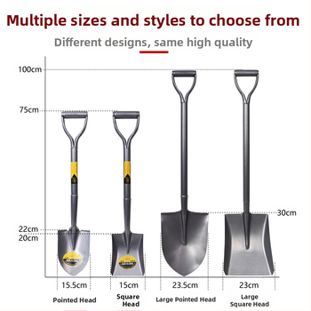 Φτυάρι από χάλυβα μαγανίου, ενιαίας κατασκευής για σκάψιμο