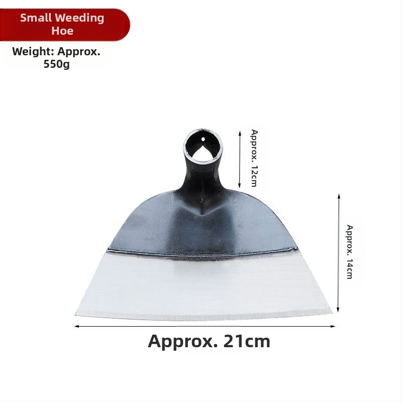 Hosszú nyeletű gyomirtó kapa teljes acélból, erősített fejjel, kültéri kertészkedéshez