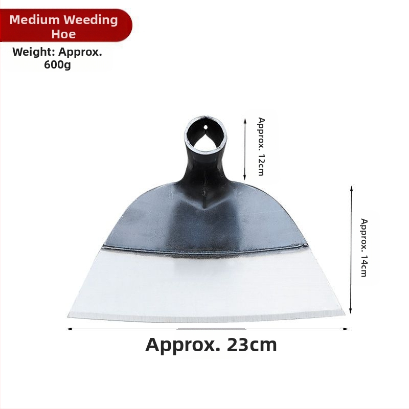 Hosszú nyeletű gyomirtó kapa teljes acélból, erősített fejjel, kültéri kertészkedéshez